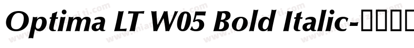 Optima LT W05 Bold Italic字体转换
